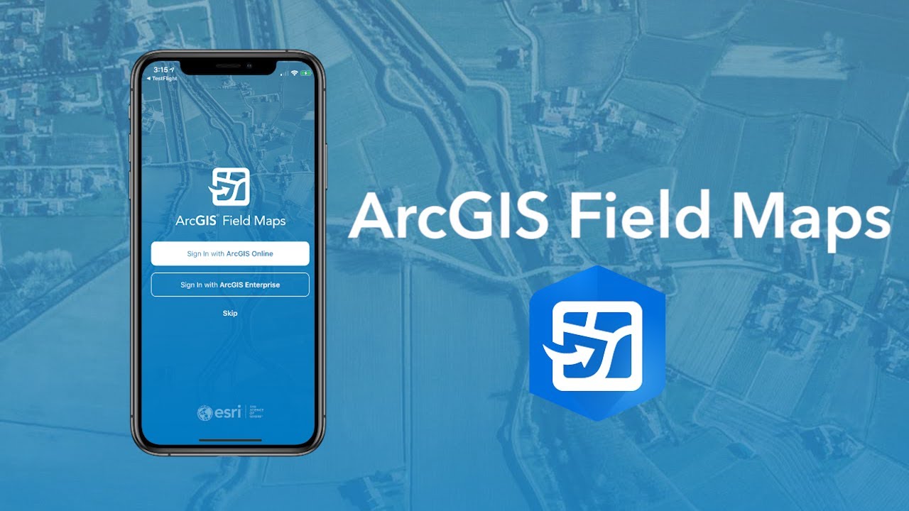 ArcGIS Field Maps mobile app sign-in screen